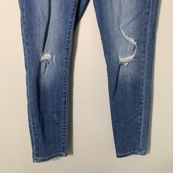 Judy Blue relaxed fit ankle lightly distressed skinny stretch denim jeans‎ pants - Picture 3 of 10